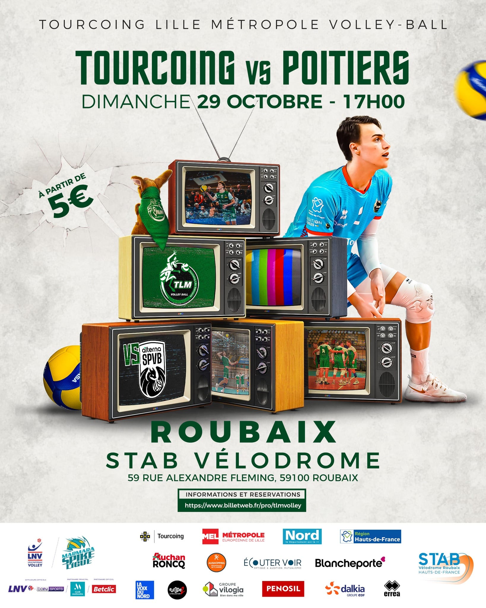Affiche match TLM-Poitiers